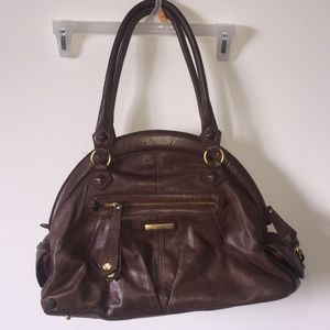 Studded leather bag